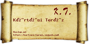 Kürtösi Teréz névjegykártya